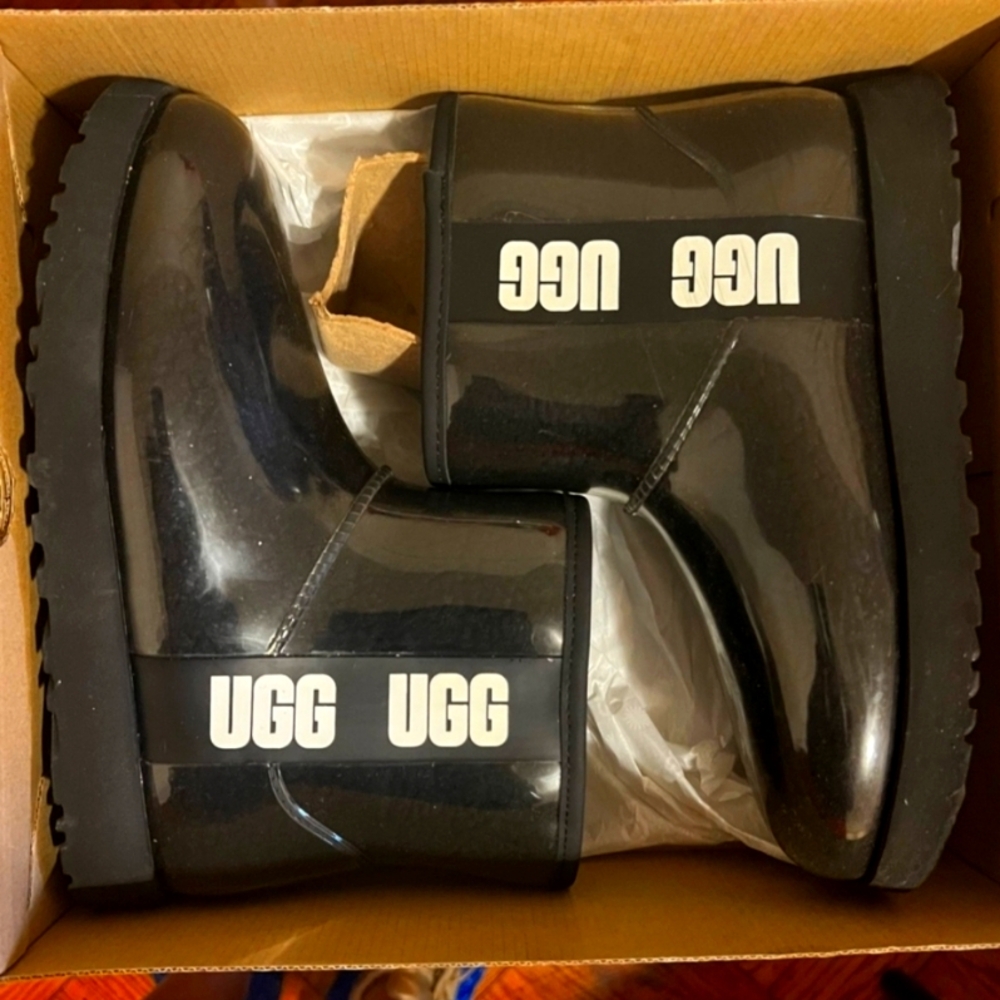 UGG Black Rain Boots